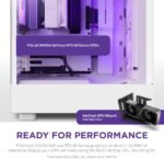 NZXT H5 Flow RGB Compact ATX Mid-Tower PC Gaming Case – High Airflow Perforated Front Panel – Tempered Glass Side Panel – Cable Management – 2 x F140 RGB - Image 5
