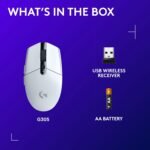 Logitech G305 Lightspeed Wireless Gaming Mouse, Hero Sensor, 12,000 DPI, Lightweight, 6 Programmable Buttons, 250h Battery, On-Board Memory, Compatible with PC, Mac - White - Image 2