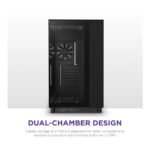 NZXT H9 Flow Tempered Glass ATX Mid-Tower Computer Case - Black - Image 3
