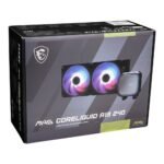 MSI MAG CORELIQUID A13 RGB 240mm All in One Liquid CPU Cooling Kit - Black - Image 2