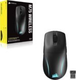 Corsair M75 Wireless RGB Lightweight FPS Gaming Mouse – 26,000 DPI – Swappable Side Buttons – iCUE Compatible – PC – Black - Image 2
