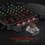 Redragon K585 DITI Wired One-Handed RGB Mechanical Gaming Keyboard, 42 Keys Type-C Professional Gaming Keypad w/Upgraded Hot-Swappable Socket, 7 Onboard Macro Keys & Detachable Wrist Rest - Image 4