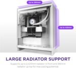 NZXT H7 Flow 2024 - Mid-Tower ATX Airflow Case - Includes Pre-Installed 3 x 120mm Fans - Supports Bottom Fans for Dedicated GPU Cooling - Cable Management - Image 7