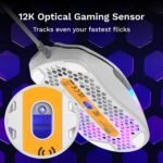 GLORIOUS Model O Eternal Ultralight RGB Gaming Mouse - Wired - 55g Lightweight - Customizable RGB Lighting - 6 Programmable Buttons - Symmetrical Design - 12K DPI Optical Sensor - PC/Mac - White - Image 2