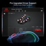 Redragon M612 PRO RGB Gaming Mouse, 8000 DPI Wired/Wireless Optical Mouse with 9 Programmable Buttons & 7 Backlit Modes, BT & 2.4G Wireless, Software Supports DIY Keybinds Rapid Fire Button - Image 2
