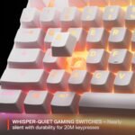 SteelSeries Apex 3 TKL White RGB Gaming Keyboard — Tenkeyless Compact Form Factor — 8-Zone RGB Illumination — Water and Dust Resistant — Whisper-Quiet Gaming Switch - Image 3