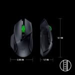 Razer Basilisk V3 X HyperSpeed Customizable Wireless Gaming Mouse: Mechanical Switches Gen-2-5G Advanced 18K Optical Sensor - Chroma RGB - 9 Programmable Controls - 285 Hr Battery - Classic Black - Image 2