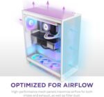 NZXT H7 Flow 2024 - Mid-Tower ATX Airflow Case - Includes Pre-Installed 3 x 120mm Fans - Supports Bottom Fans for Dedicated GPU Cooling - Cable Management - Image 8