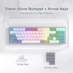 Redragon K628 Pollux 75% Wired RGB Gaming Keyboard, 78 Keys Compact Mechanical Keyboard w/100% Hot-Swap Socket, Free-Mod Plate Mounted PCB & Dedicated Arrow Keys, Quiet Red Switch - Image 3