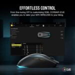 Corsair M75 Wireless RGB Lightweight FPS Gaming Mouse – 26,000 DPI – Swappable Side Buttons – iCUE Compatible – PC – Black - Image 3
