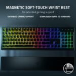 Razer Ornata V3 Gaming Keyboard: Low Profile Keys - Mecha Membrane Switches - UV Coated Keycaps - Backlit Media Keys - 10 Zone RGB Lighting - Spill Resistant - Magnetic Wrist Wrest - Snap Tap - Image 3