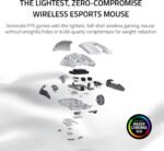 Razer Viper Ultimate Lightweight Wireless Gaming Mouse & RGB Charging Dock: Hyperspeed Wireless Technology - 20K DPI Optical Sensor - 74g Lightweight - 70 Hr Battery - Mercury White - Image 6