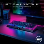 Razer BlackWidow V3 Mini HyperSpeed 65% Wireless Mechanical Gaming Keyboard: Yellow Mechanical Switches Linear & Silent - Phantom Pudding Keycaps - Chroma RGB - Up to 200 Hr Battery - Snap Tap - Image 4