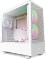 NZXT H5 Flow RGB Compact ATX Mid-Tower PC Gaming Case – High Airflow Perforated Front Panel – Tempered Glass Side Panel – Cable Management – 2 x F140 RGB - Image 3