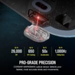 Corsair M75 Wireless RGB Lightweight FPS Gaming Mouse – 26,000 DPI – Swappable Side Buttons – iCUE Compatible – PC – Black - Image 5